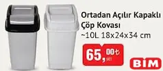 ORTADAN AÇILIR KAPAKLI ÇÖP KOVASI 10 L